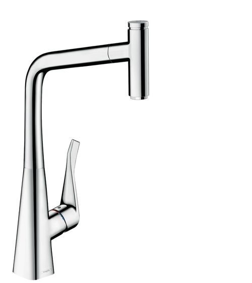 Hansgrohe-HG-Metris-Select-M71-Einhebel-Kuechenmischer-320-Eco-Ausziehauslauf-1jet-Chrom-14786000 gallery number 1